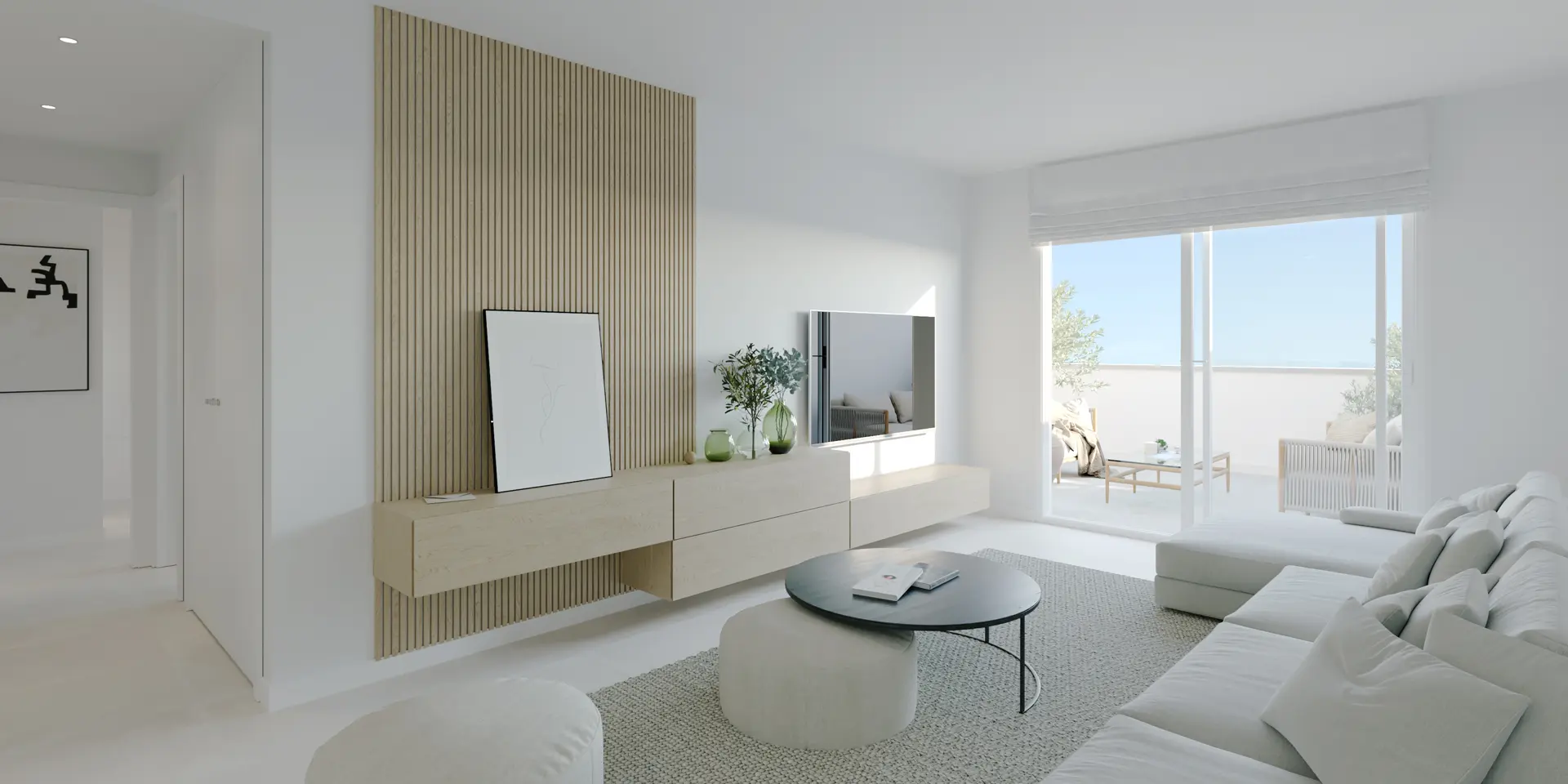 Estepona Costa del Sol living room tv area terrace bright