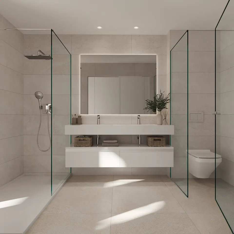 Estepona, Costa del Sol, Off-plan, Luxury apartment residences, Sea view apartments, gated communities, Bathroom