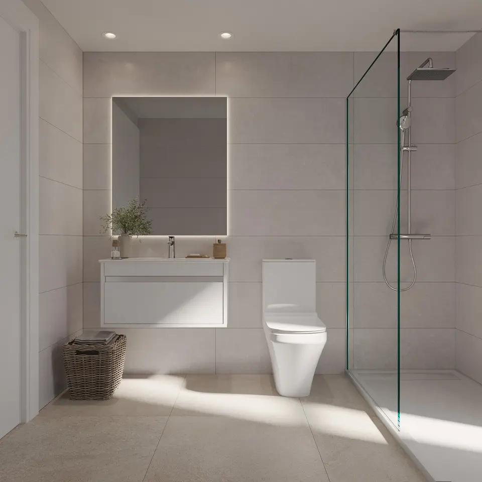 Estepona, Costa del Sol, Off-plan, Luxury apartment residences, Sea view apartments, gated communities, Bathroom