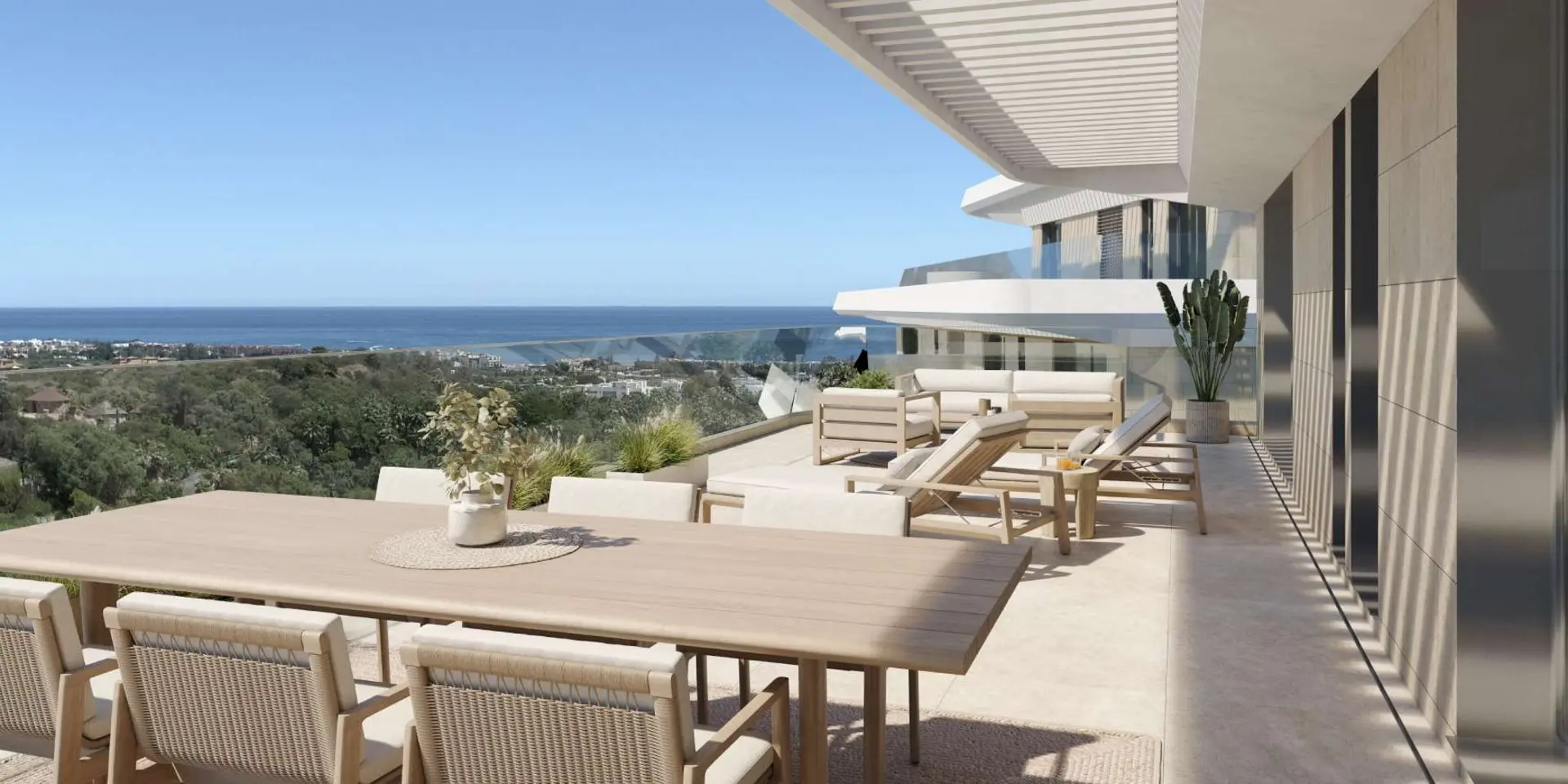 Estepona, Costa del Sol, Off-plan, Luxury apartment residences, Sea view apartments, gated communities, Terrace