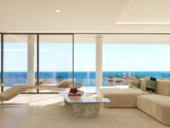 Sea View Apartments Costa del sol Estepona living room with sea views