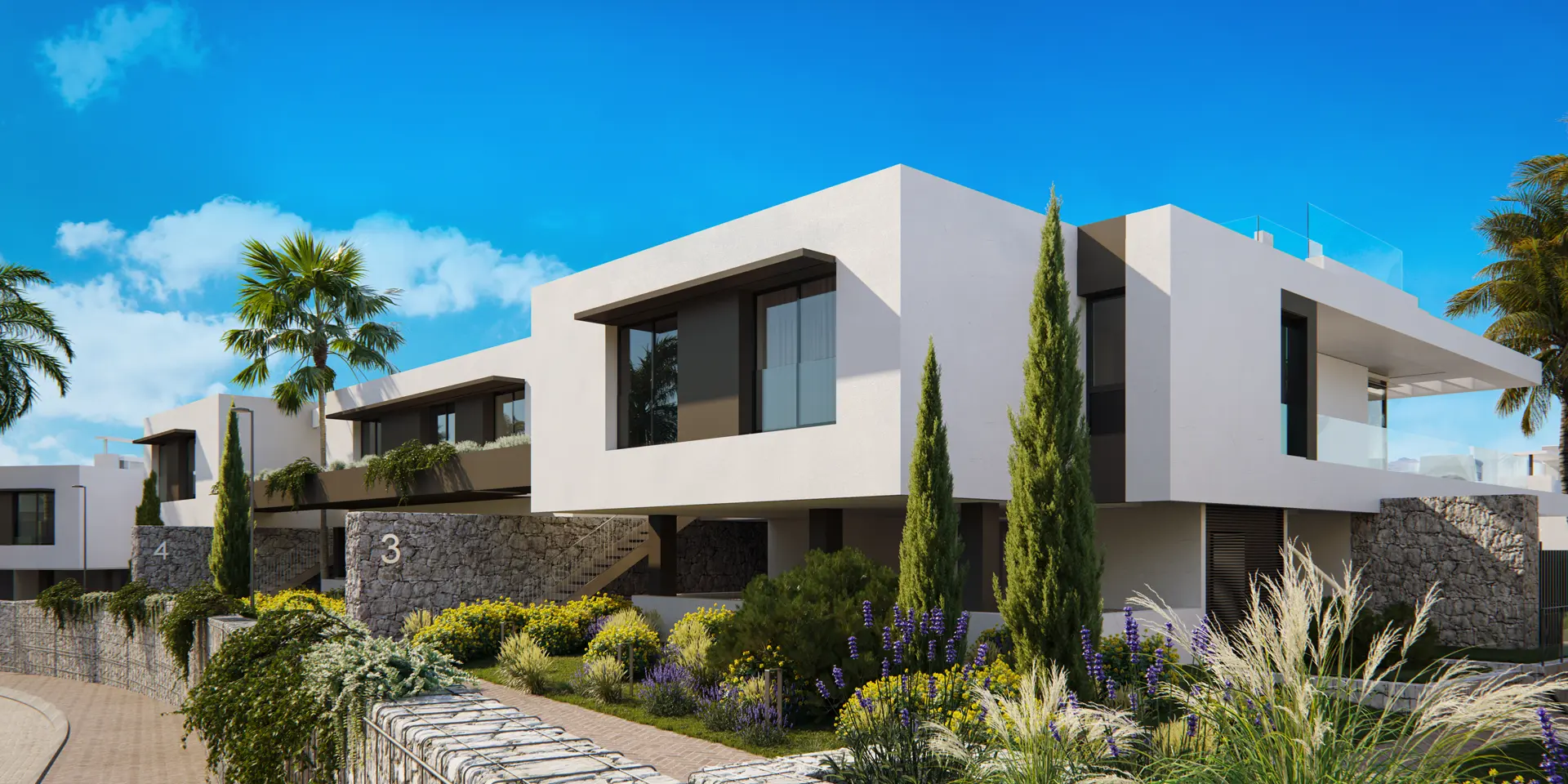 Los Monteros, Marbella, Costa del Sol, Off-Plan, New Developments, Gated Communities, Luxury Apartments, Contemporary Apartments, Penthouse Apartments, Ground-Floor Apartments, Sea View Apartments, Exterior Facade
