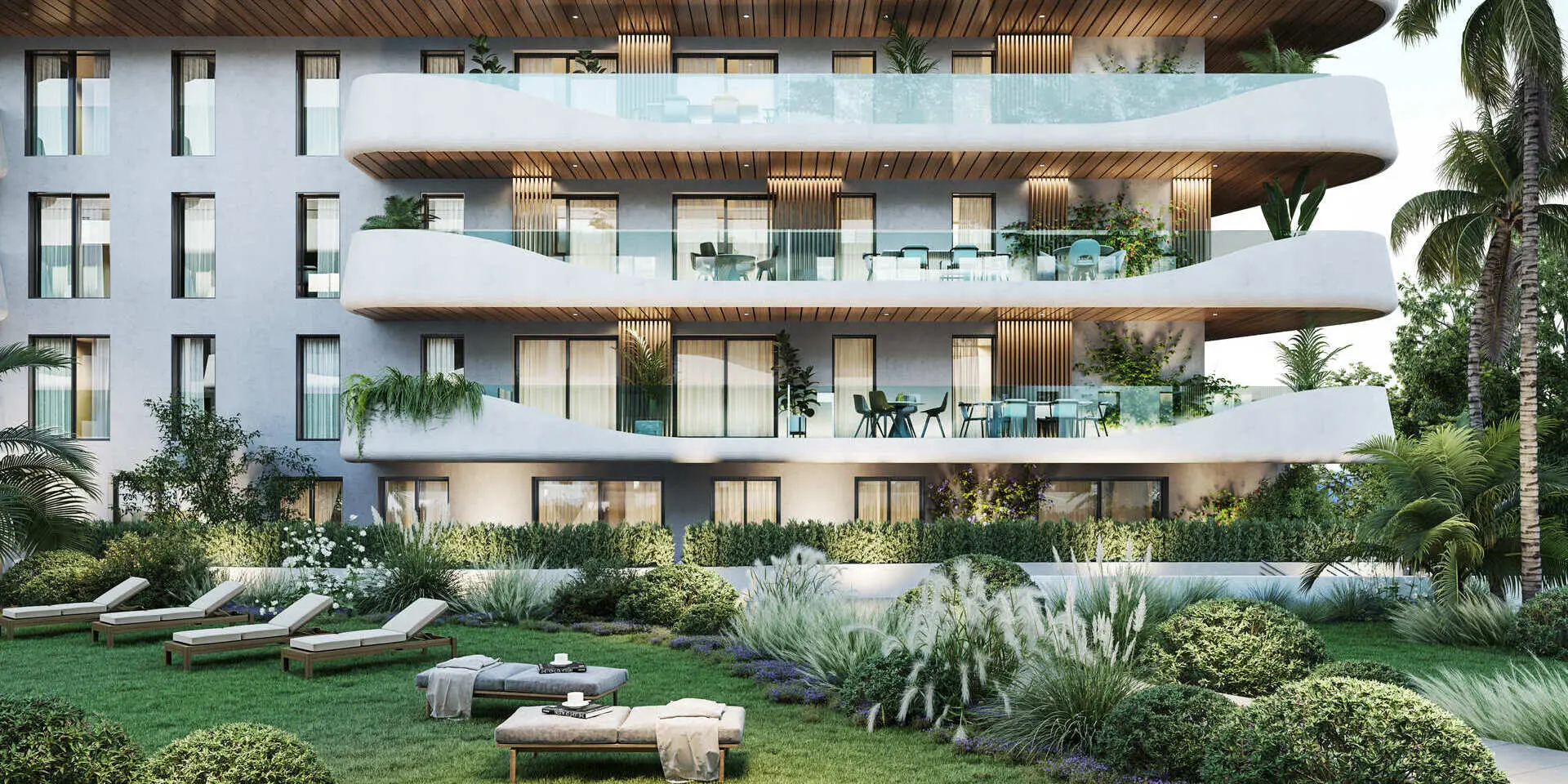 San Pedro, Marbella, Costa del Sol, Off-plan, Ne developments, Gated communities, Urban Residences, Luxury Apartments, Contemporary Homes, Sea view apartments, Communal grounds, Exterior facade, terraces