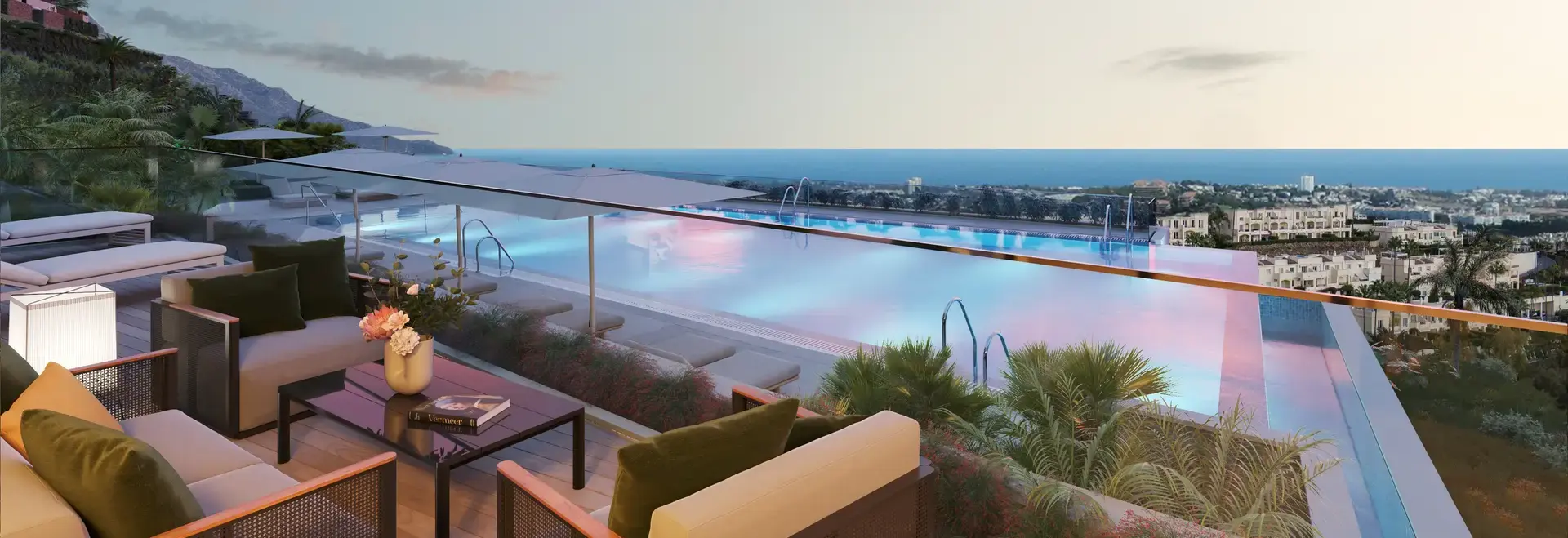 Casacada Homes Marbella Costa del Sol Tiara Exterior Sunset