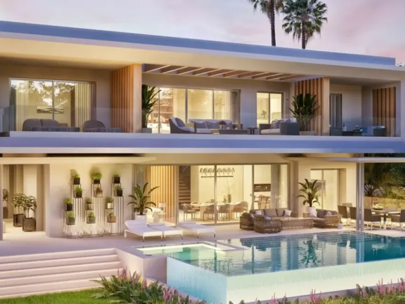 Cascada Homes Marbella Costa del Sol Villas The Gallery Klimt Exterior Night