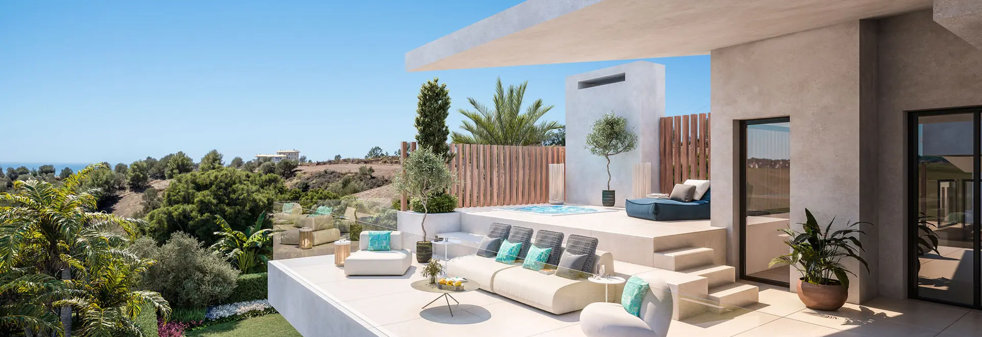Higueron, Benalmadena, Costa del Sol, Off-plan, New Developments, Gated Communities, Gated Villa Communities, Single Family Homes, Luxury Villas, Sea View Villas, Private Garden, Private Pool, Jacuzzi, Terraces, Sea Views