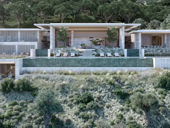 Cascada Homes Sotogrande Costa del Sol Golf & Country Resort Residences facade terrace living room infinity swimming pool