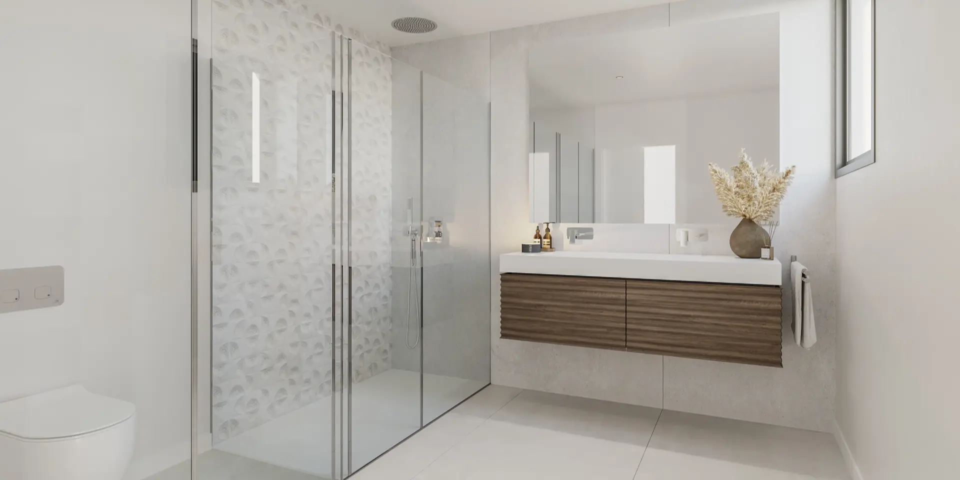 Costa del Sol Marbella Front Line Golf Residences Semi Detached Houses master bathroom shower