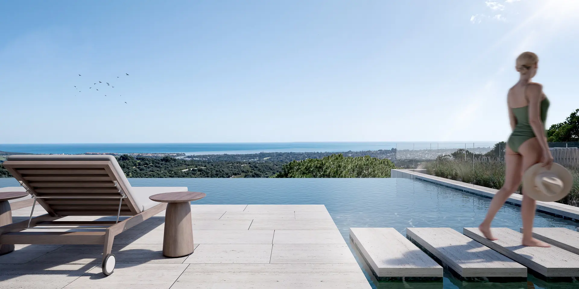 Sotogrande Costa del Sol Golf & Country Resort Residences infinity swimming pool sea views