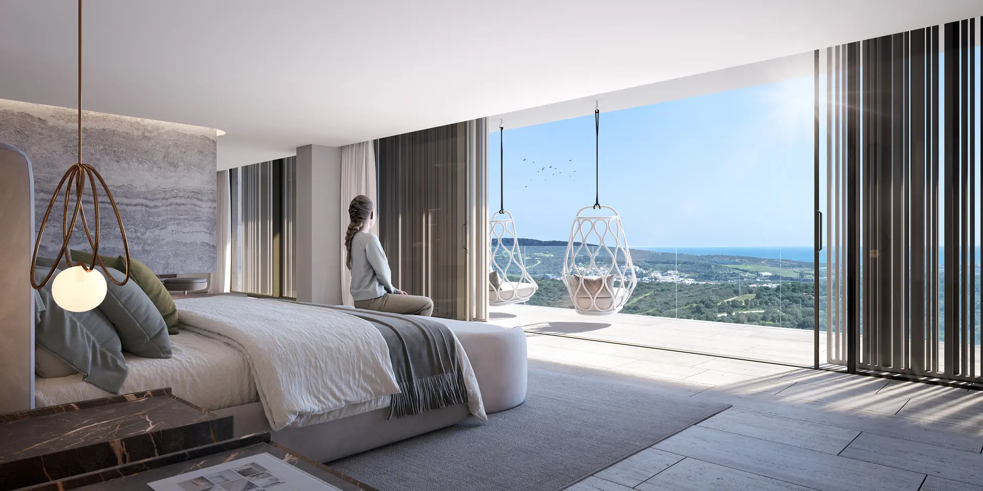 Sotogrande Costa del Sol Golf & Country Resort Residences master bedroom sea views terrace