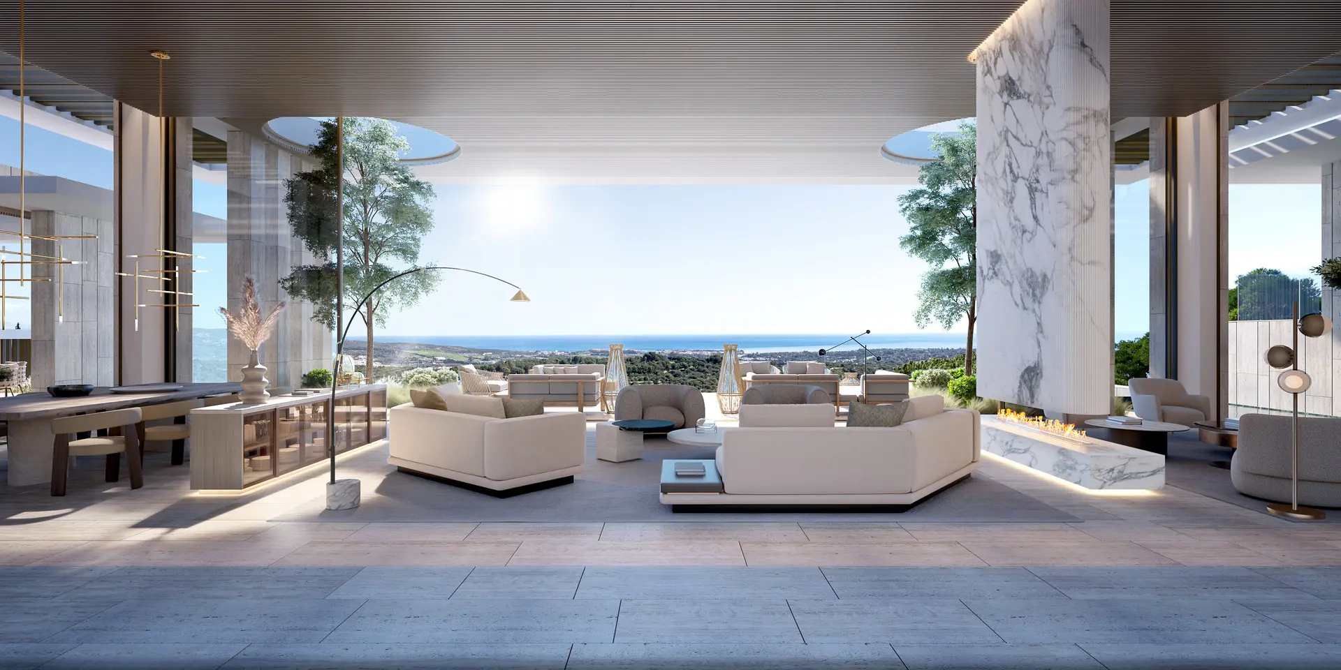 Sotogrande Costa del Sol Golf & Country Resort Residences outdoor terrace sea views