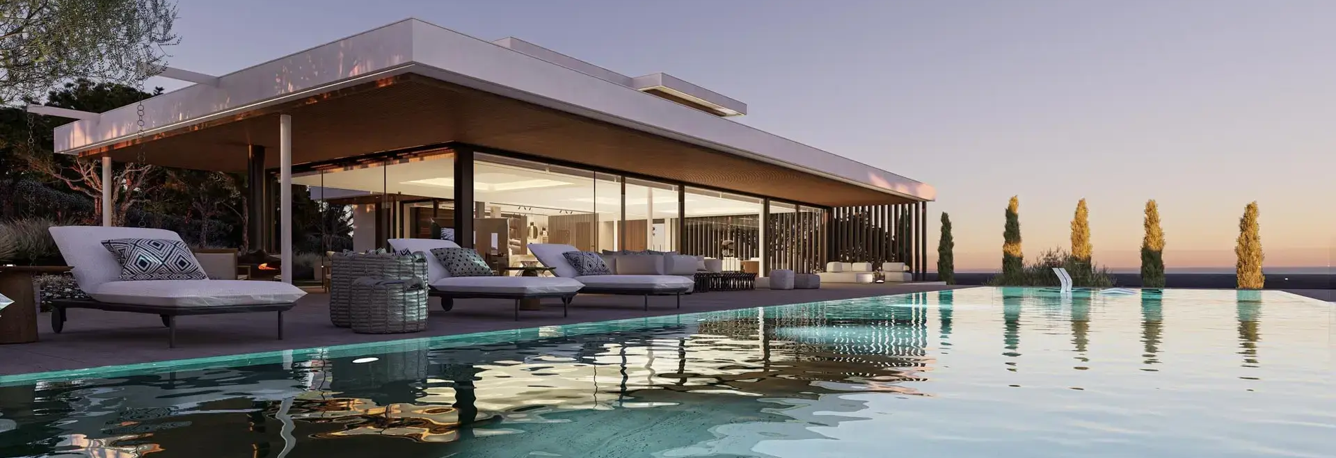 Sotogrande Costa del Sol Golf & Country Resort Residences facade terrace living room infinity swimming pool