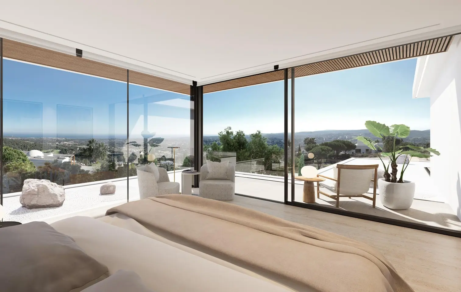 Sotogrande Costa del Sol Golf & Country Resort Residences bedroom terrace sea views