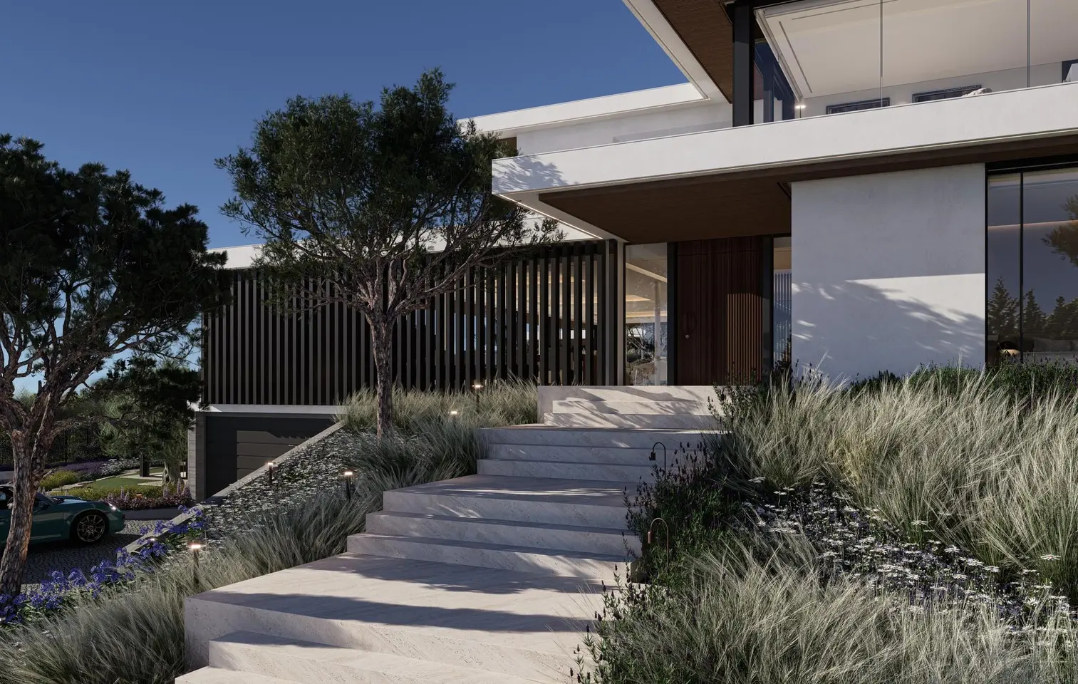 Sotogrande Costa del Sol Golf & Country Resort Residences entrance stairs garden