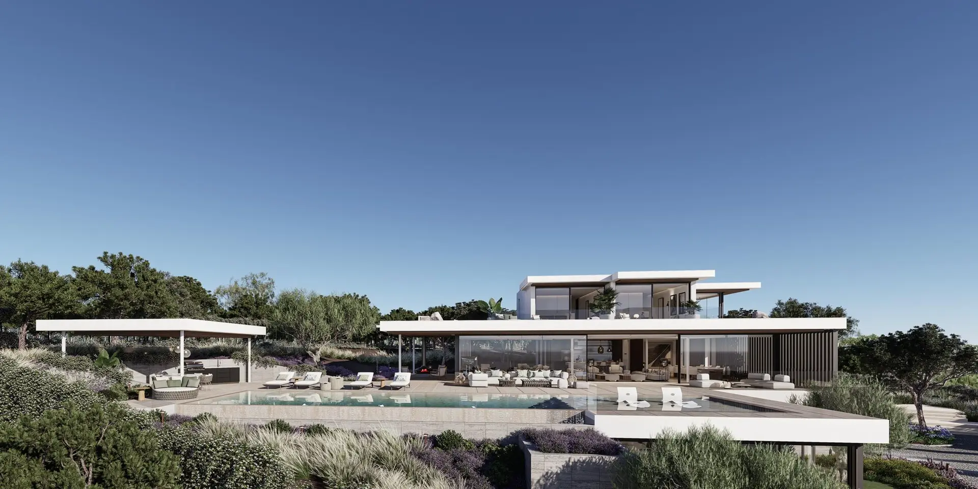 Sotogrande Costa del Sol Golf & Country Resort Residences facade terrace living room infinity swimming pool