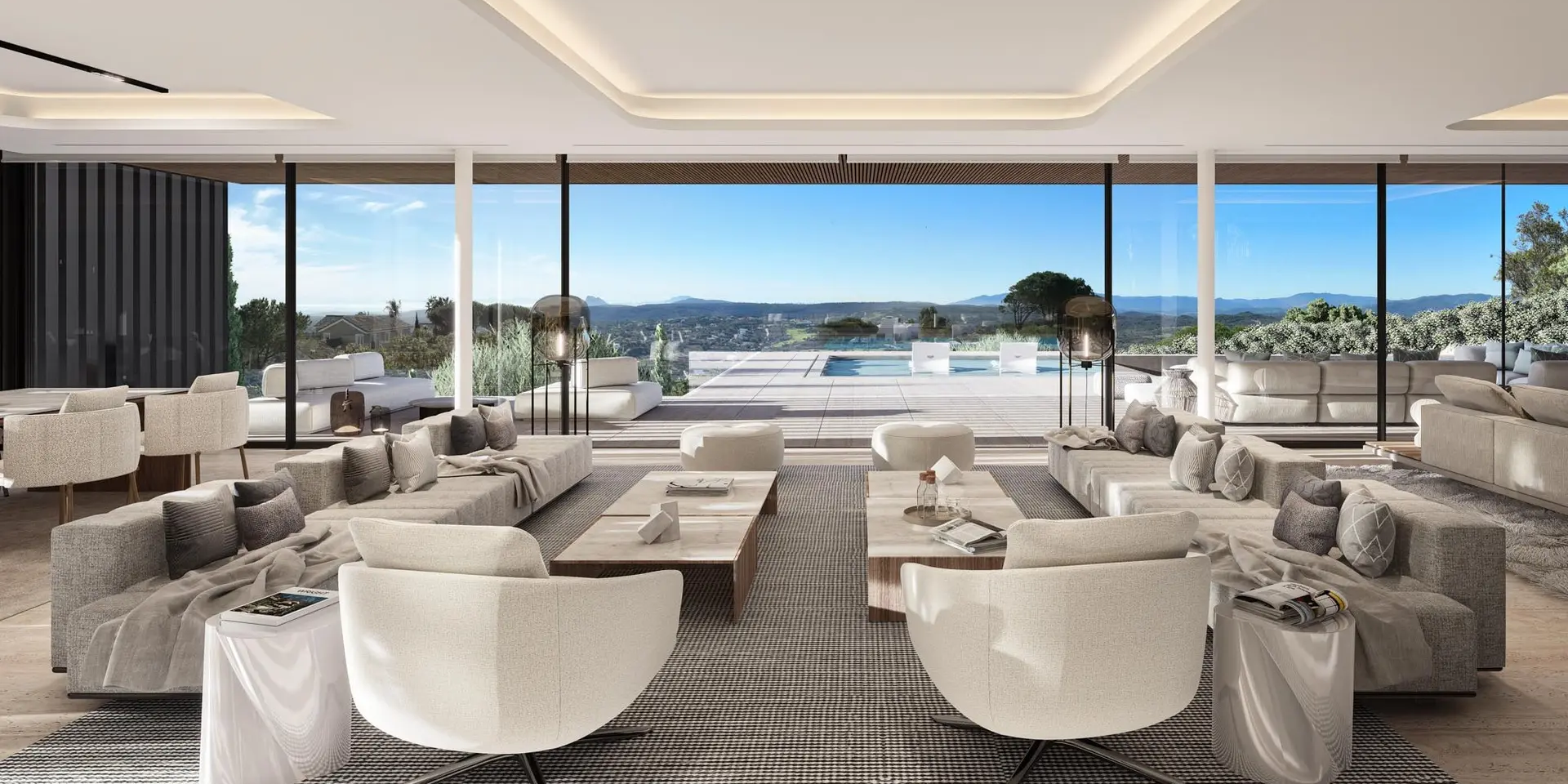 Sotogrande Costa del Sol Golf & Country Resort Residences living room swimming pool terrace