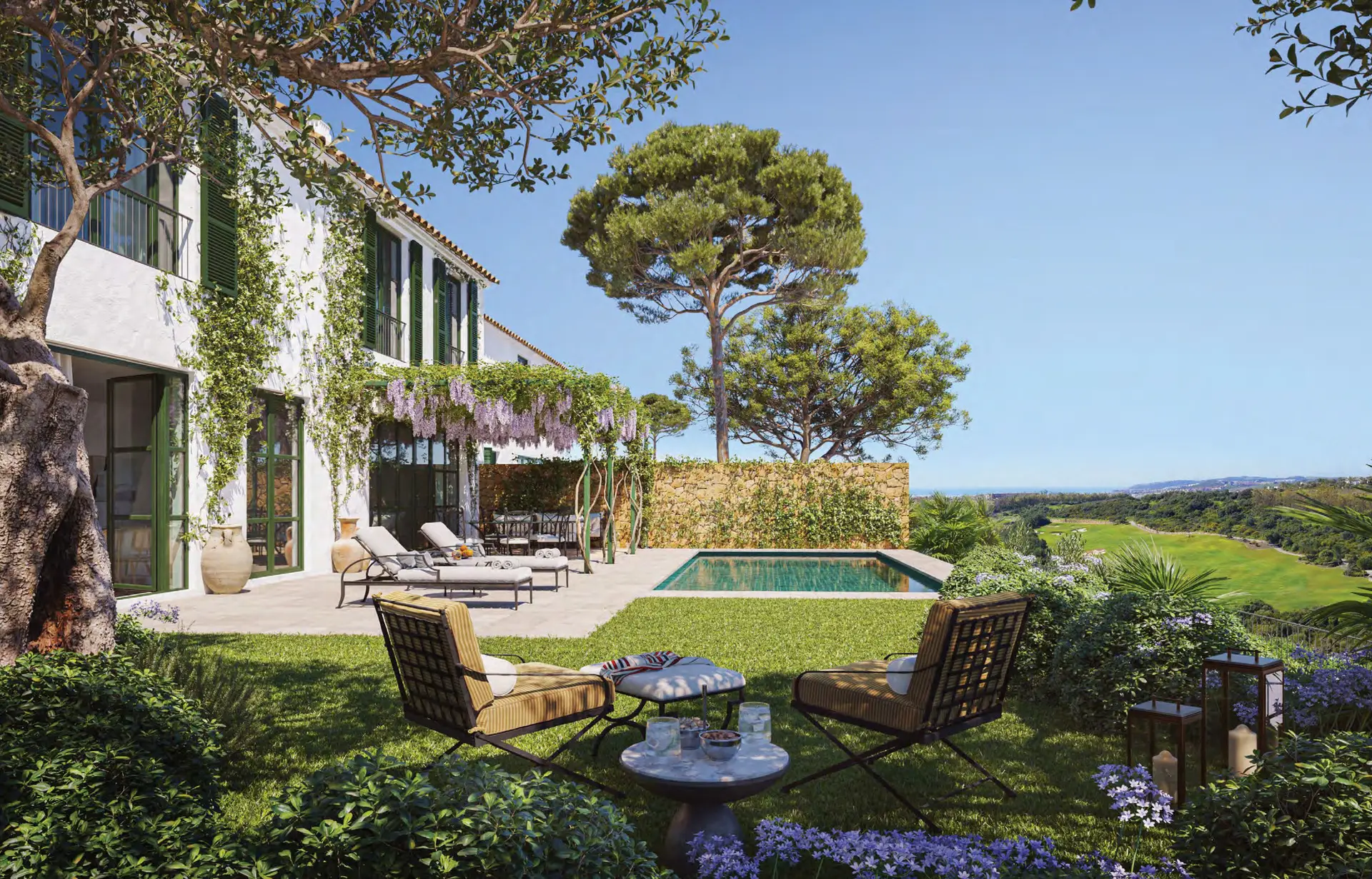 Sea View Villas Gated Development Casares Costa del Sol private garden