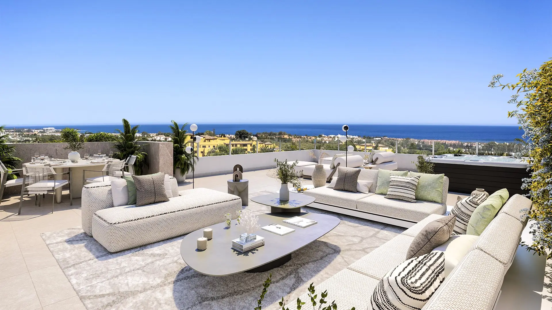 New Development Sea View Apartment Estepona Costa del Sol rooftop