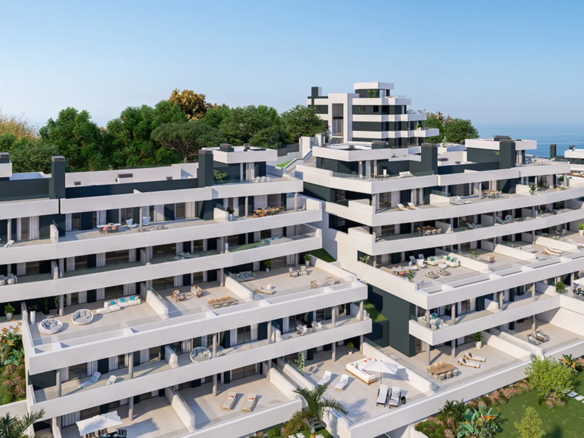 sea view apartments marbella costa del sol facade daylight