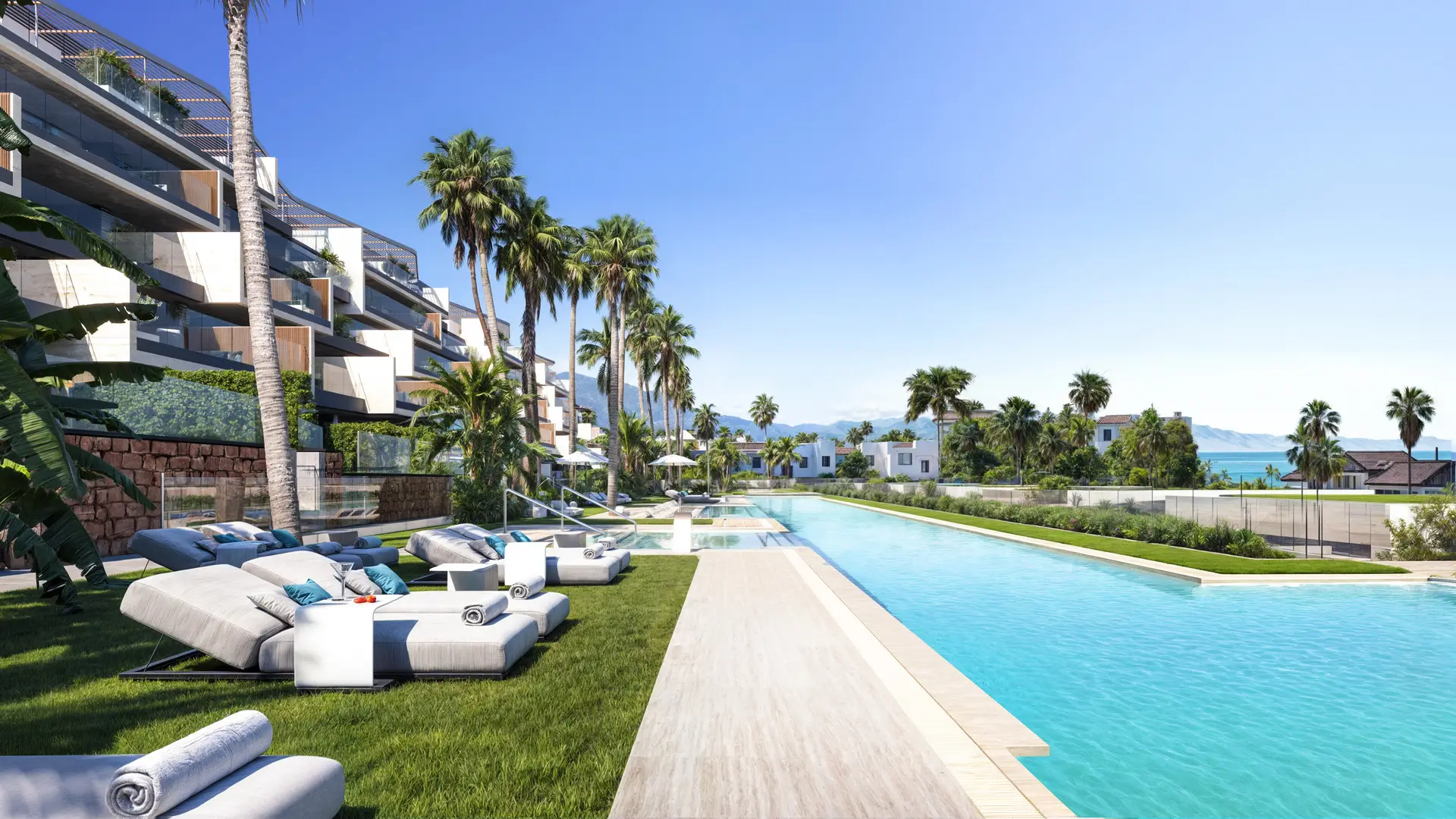 Front Line Beach Residences Apartments Manilva Costa del Sol swimming pool