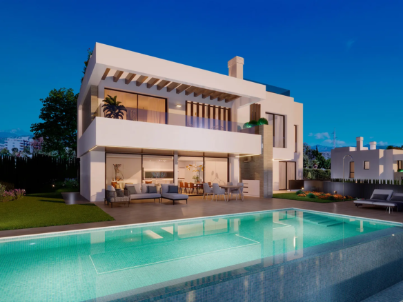 Estepona Detached Villas Costa del Sol Front Swimming pool
