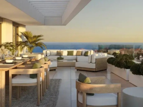 Sea Views apartments Costa del Sol Estepona penthouse sunset terrace