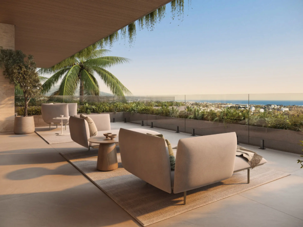 Cascada Homes La Quinta Costa del Sol Villas Master Bedroom Terrace Views