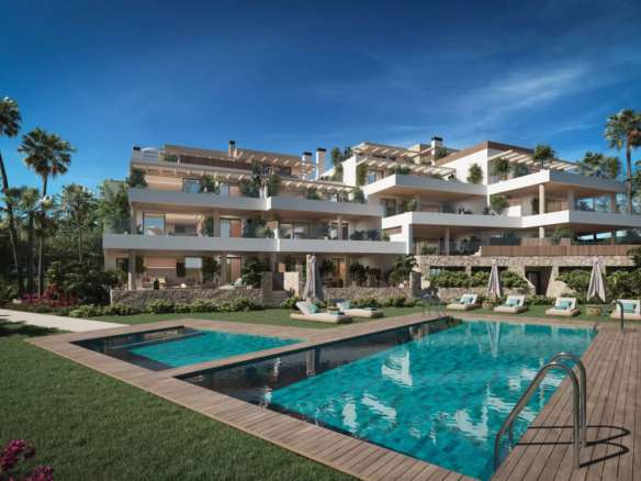 Cascada Homes Marbella Costa del Sol Apartments Sea Views Aruna Cabopino NVOGA Swimming Pool
