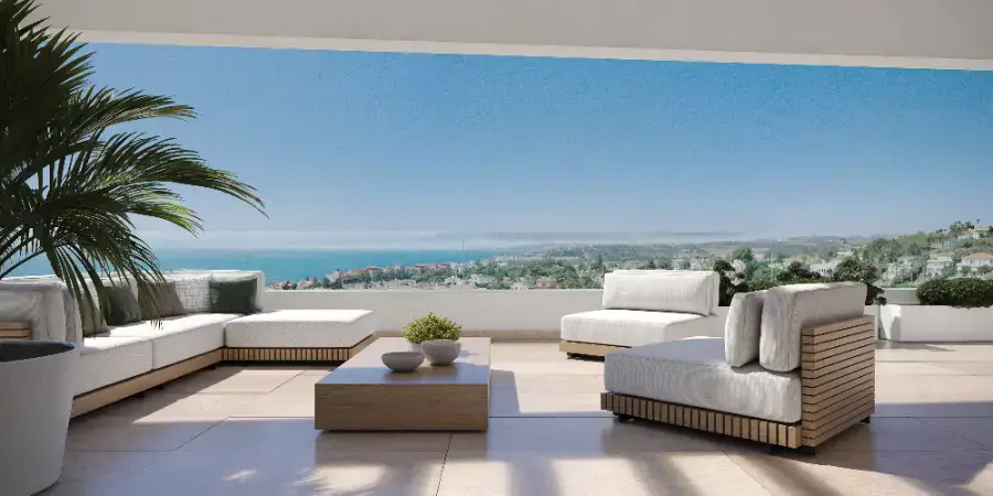 Sea View Apartment Estepona Costa del Sol Gated Communities terraze