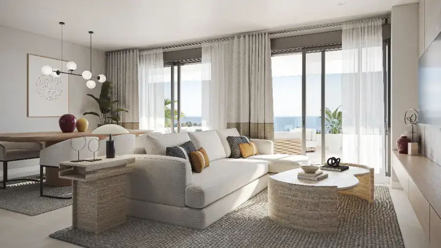 Sea View Apartment Estepona Costa del Sol Gated Communities living room
