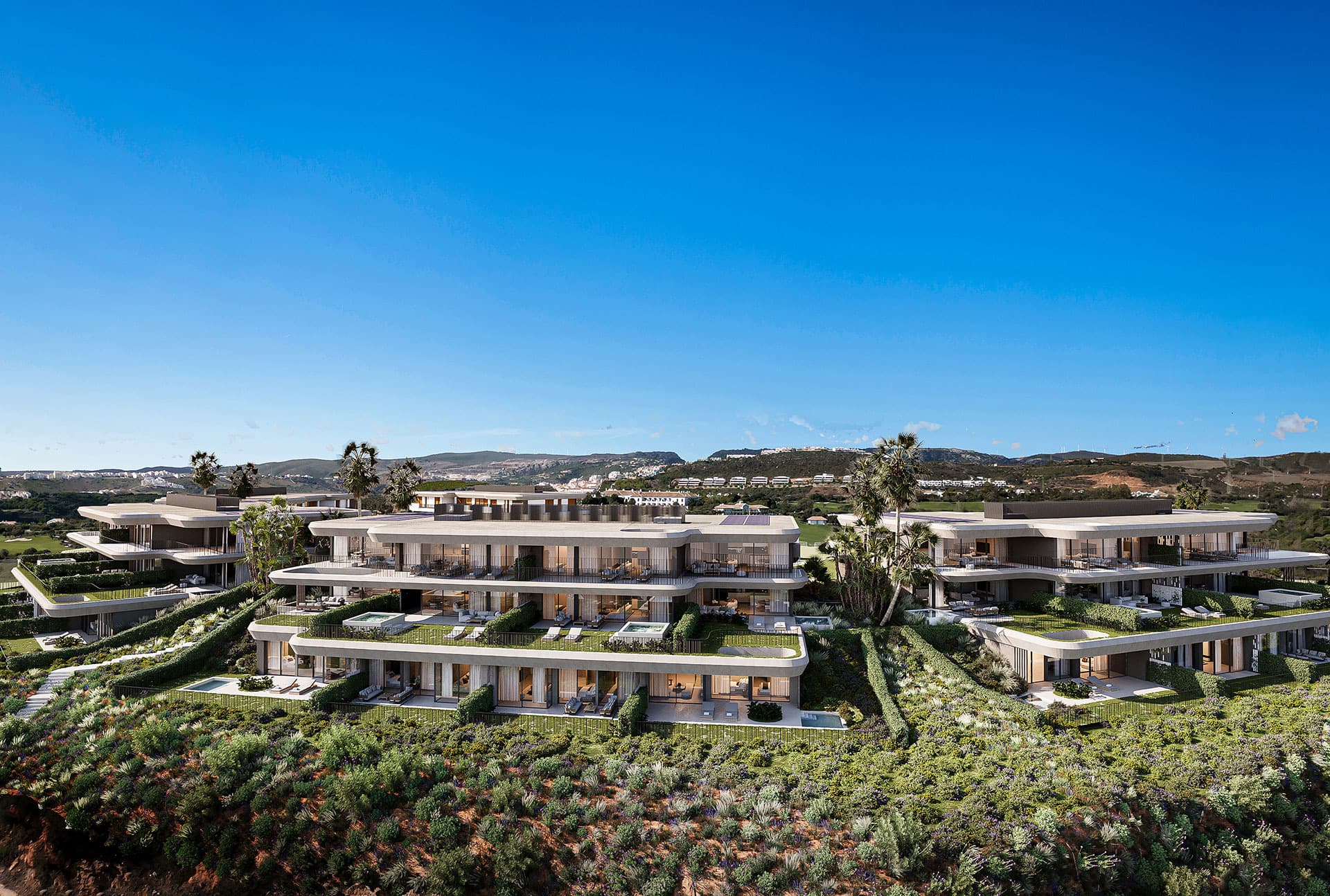 Cascada Homes - Nalu - Sea views Apartments - Manilva - Costa del Sol - Aereal