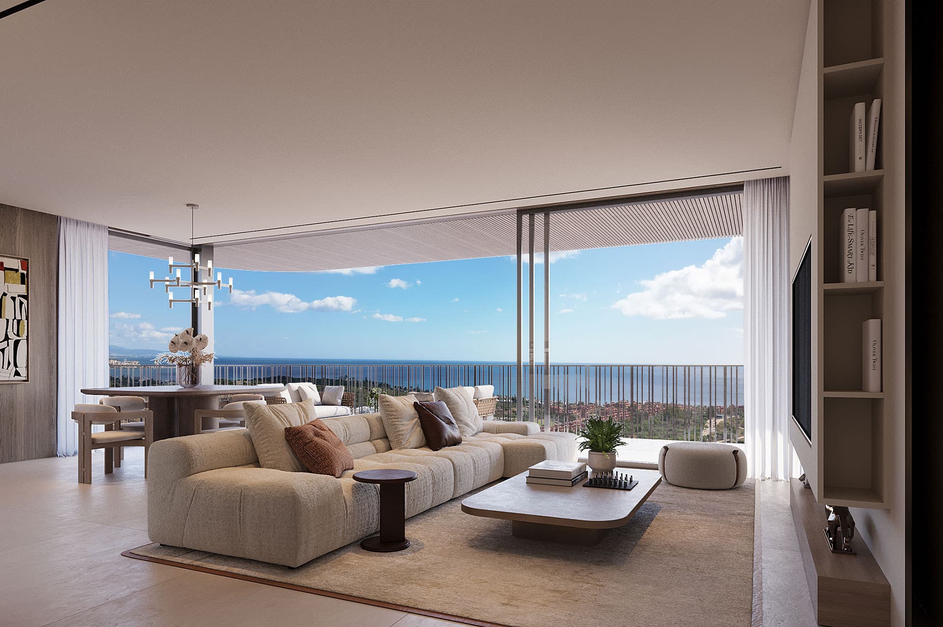 Cascada Homes - Nalu - Sea views Apartments - Manilva - Costa del Sol - Living Area