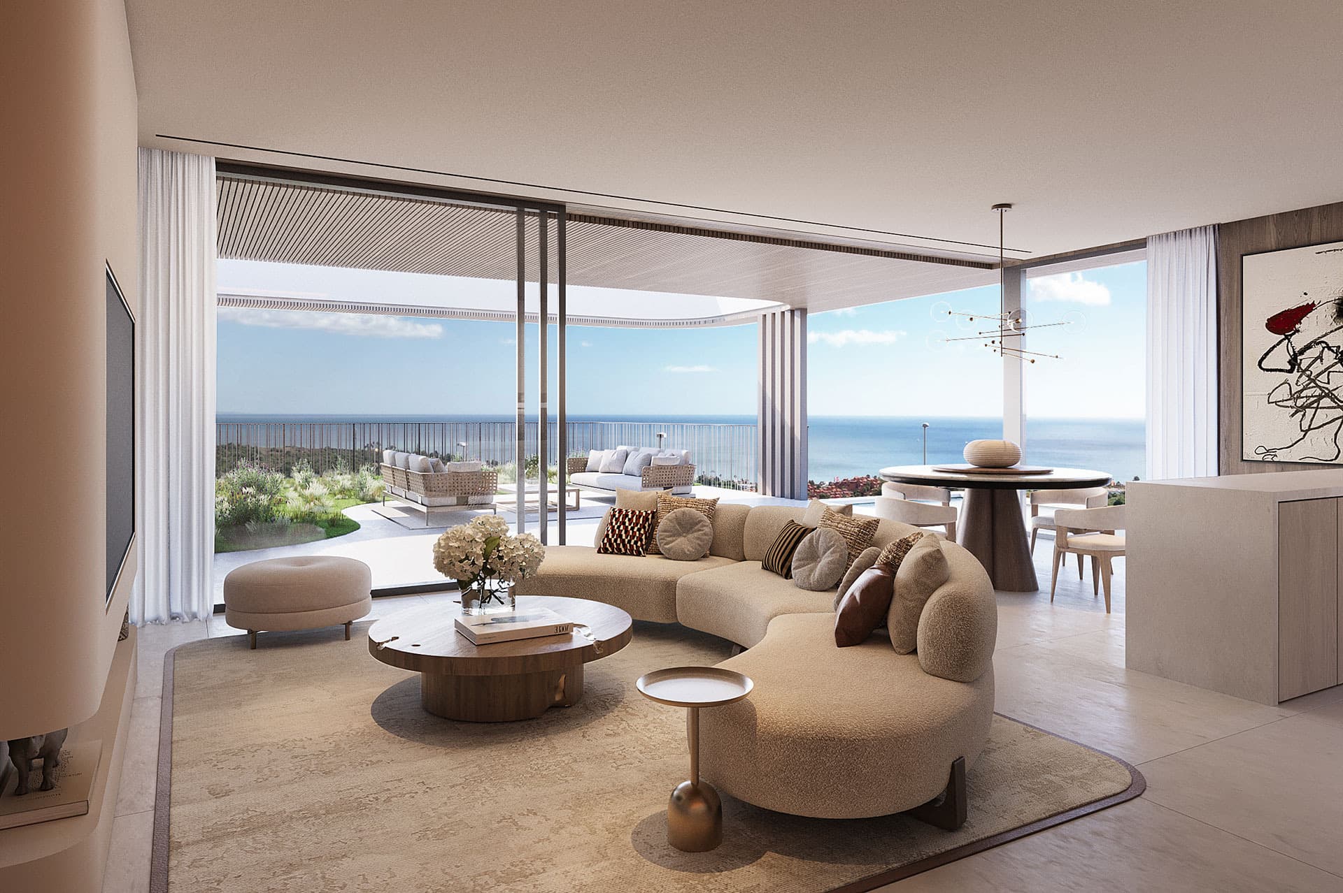 Cascada Homes - Nalu - Sea views Apartments - Manilva - Costa del Sol - Living room