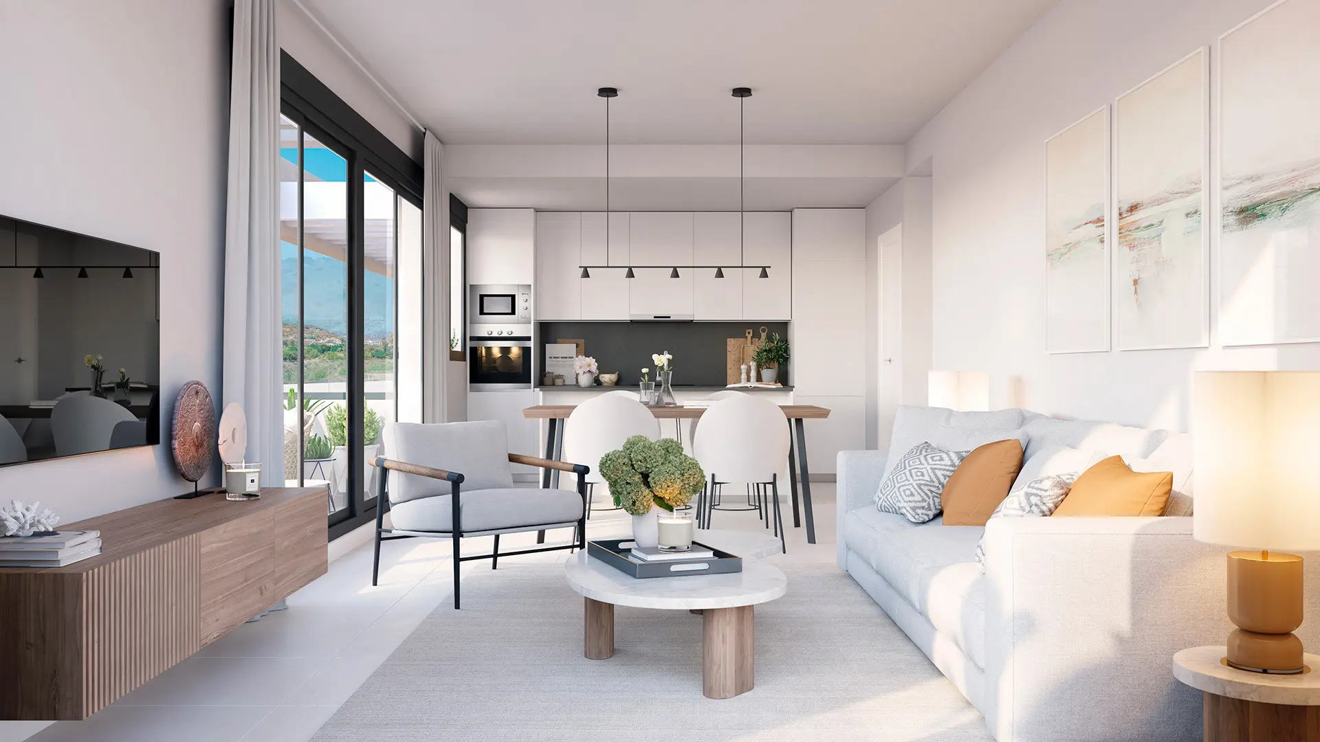 Cascada Homes - Bliss Homes - Casares Costa -Loung and Kitchen