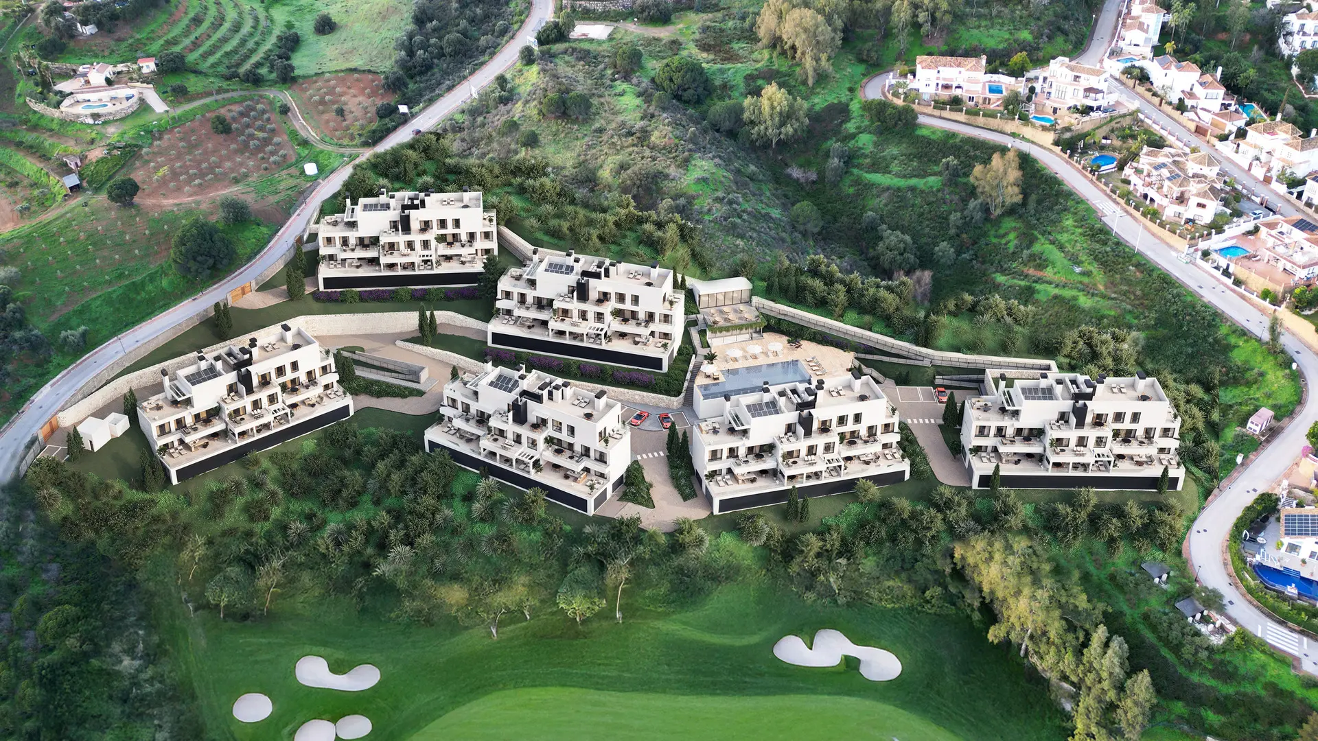 Cascada Homes - The Sight Golf Residences - Mijas - Front Line Golf Residences - Air View