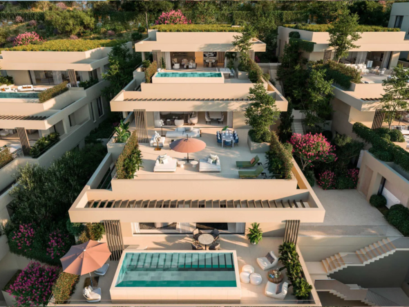 Cascada Homes Benahavis Gated Communities Costa del Sol Sky Villa Front View 1