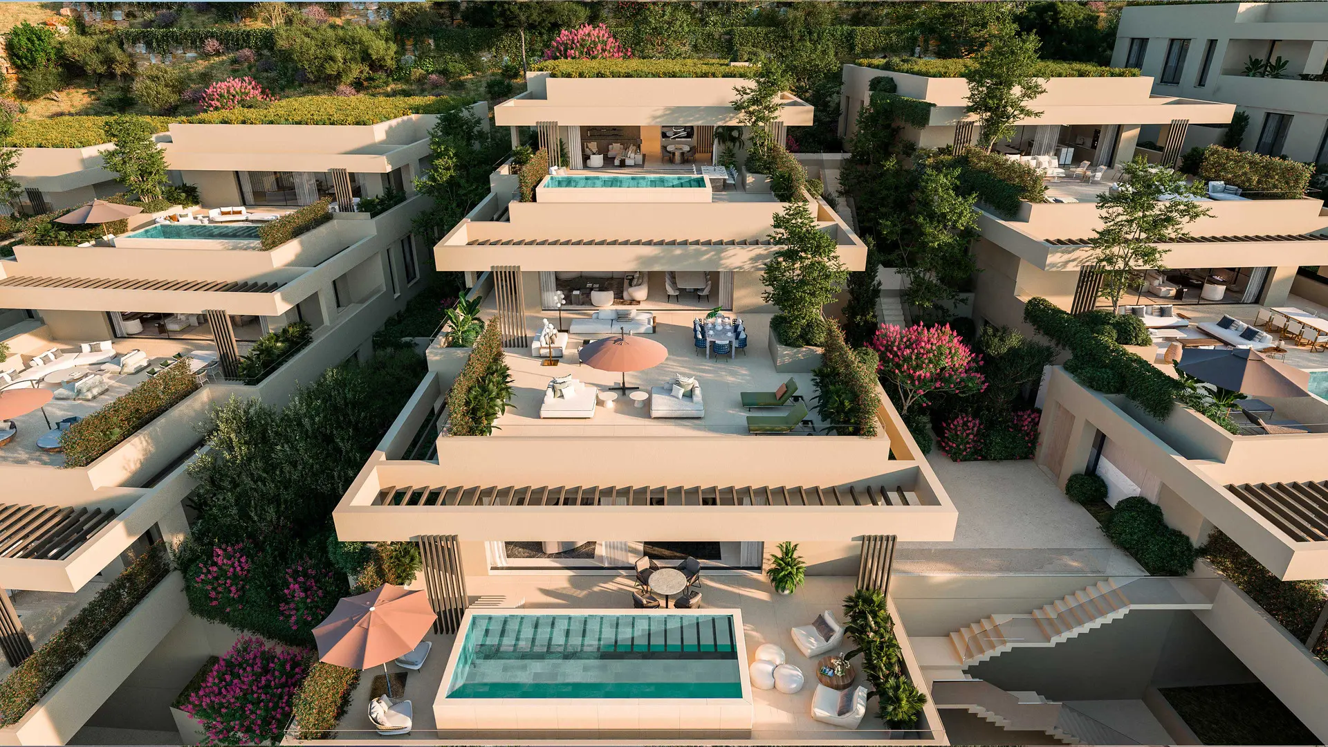 Cascada Homes Benahavis Gated Communities Costa del Sol Sky Villa Front View 1