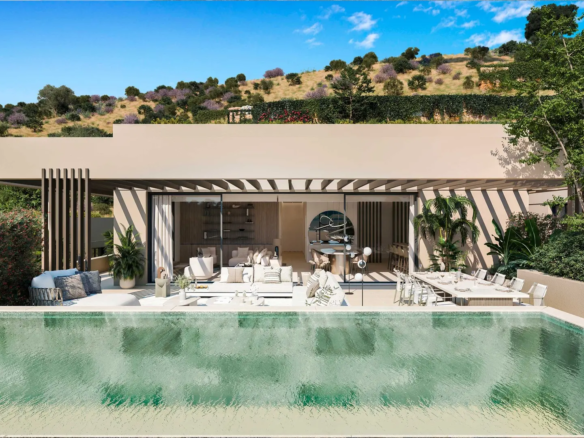 Cascada Homes Benahavis Gated Communities Costa del Sol Sky Villa Front View