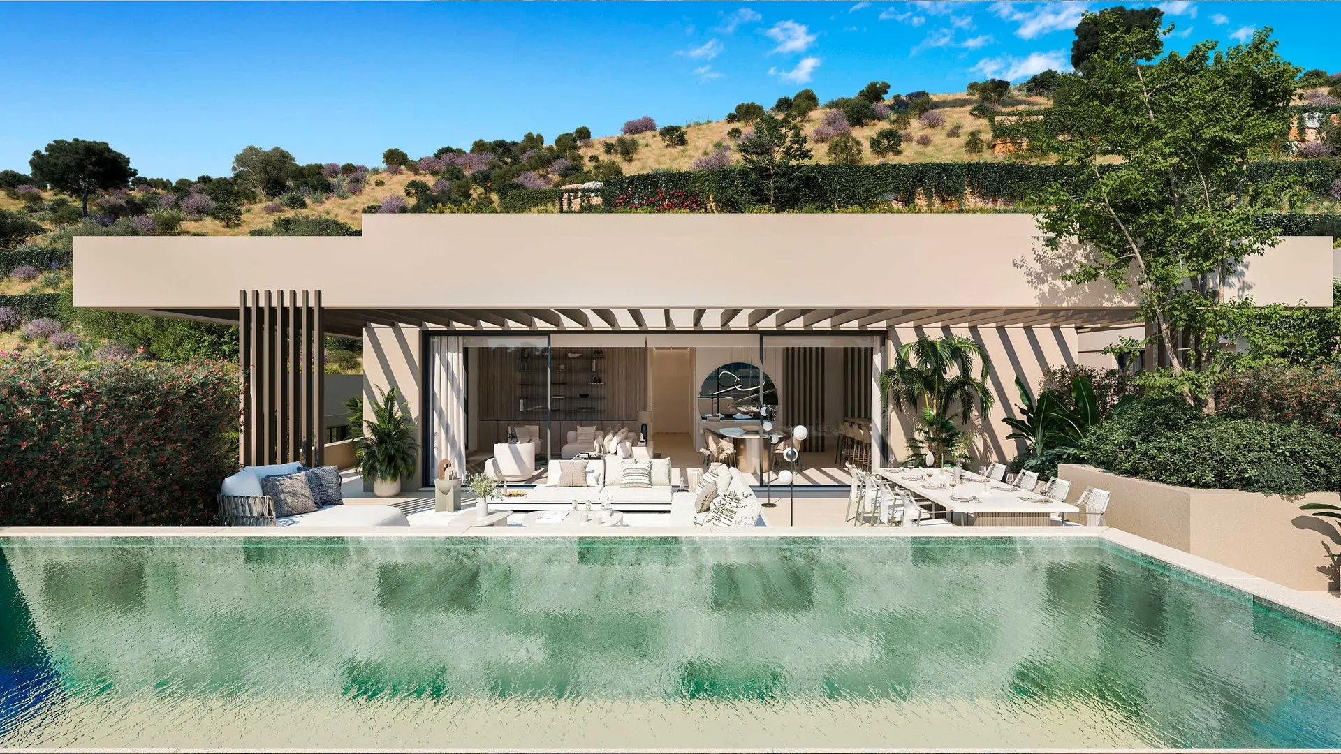 Cascada Homes Benahavis Gated Communities Costa del Sol Sky Villa Front View