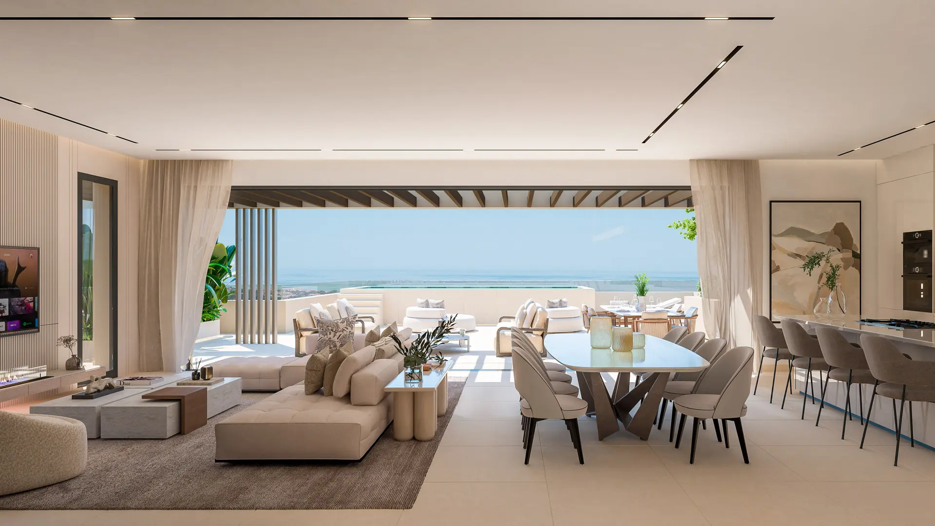 Cascada Homes Benahavis Gated Communities Costa del Sol Sky Villa Living Room Day