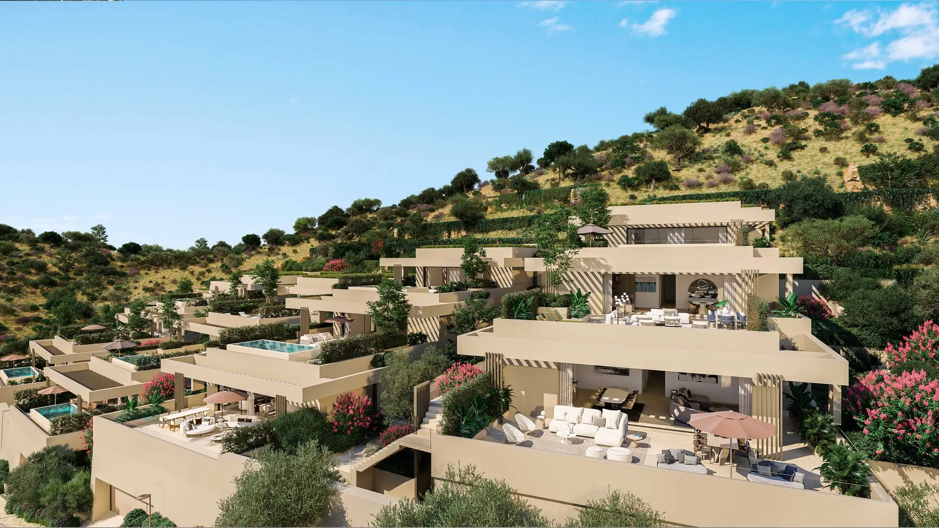 Cascada Homes Benahavis Gated Communities Costa del Sol Sky Villa Side View2