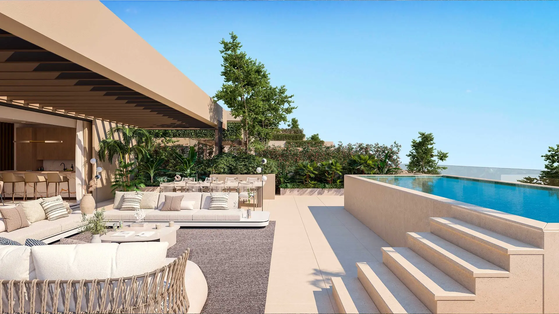 Cascada Homes Benahavis Gated Communities Costa del Sol Sky Villa Terrace 2