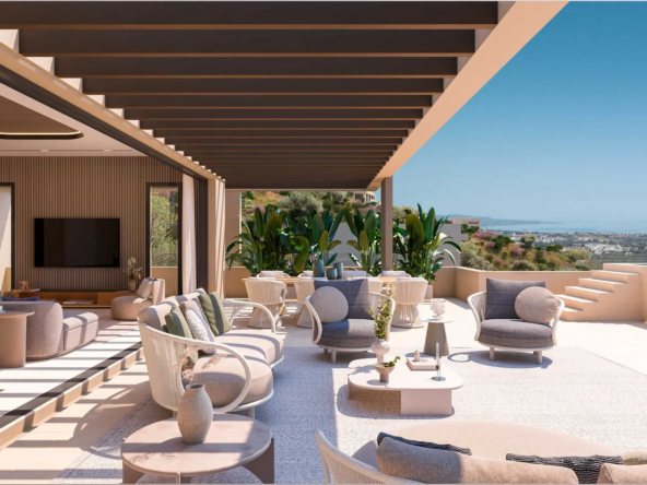 Cascada Homes Benahavis Gated Communities Costa del Sol Sky Villa Terrace