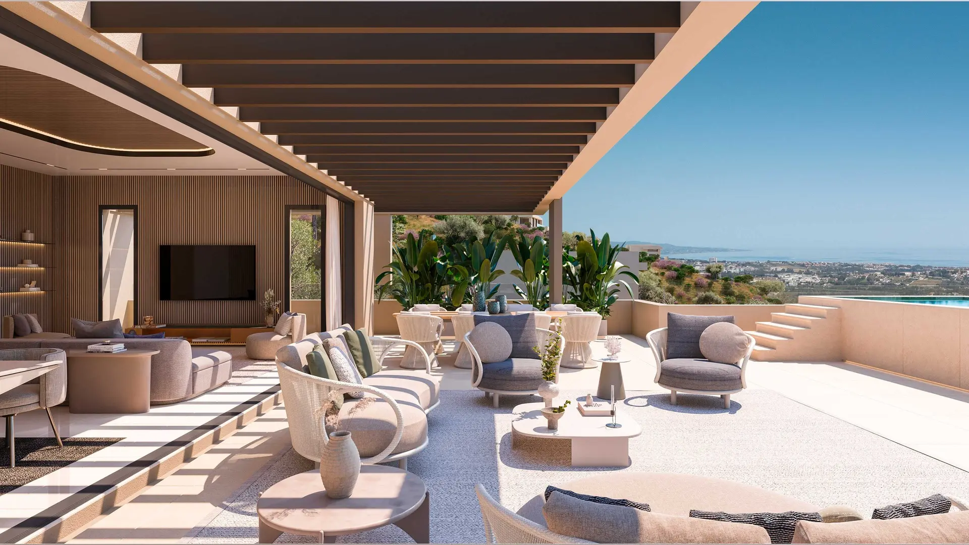 Cascada Homes Benahavis Gated Communities Costa del Sol Sky Villa Terrace