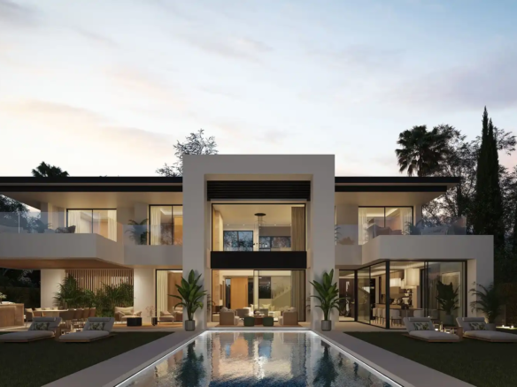 Cascada Homes - Costa del Sol - Estepona - Imagine by Marein - Facade by night