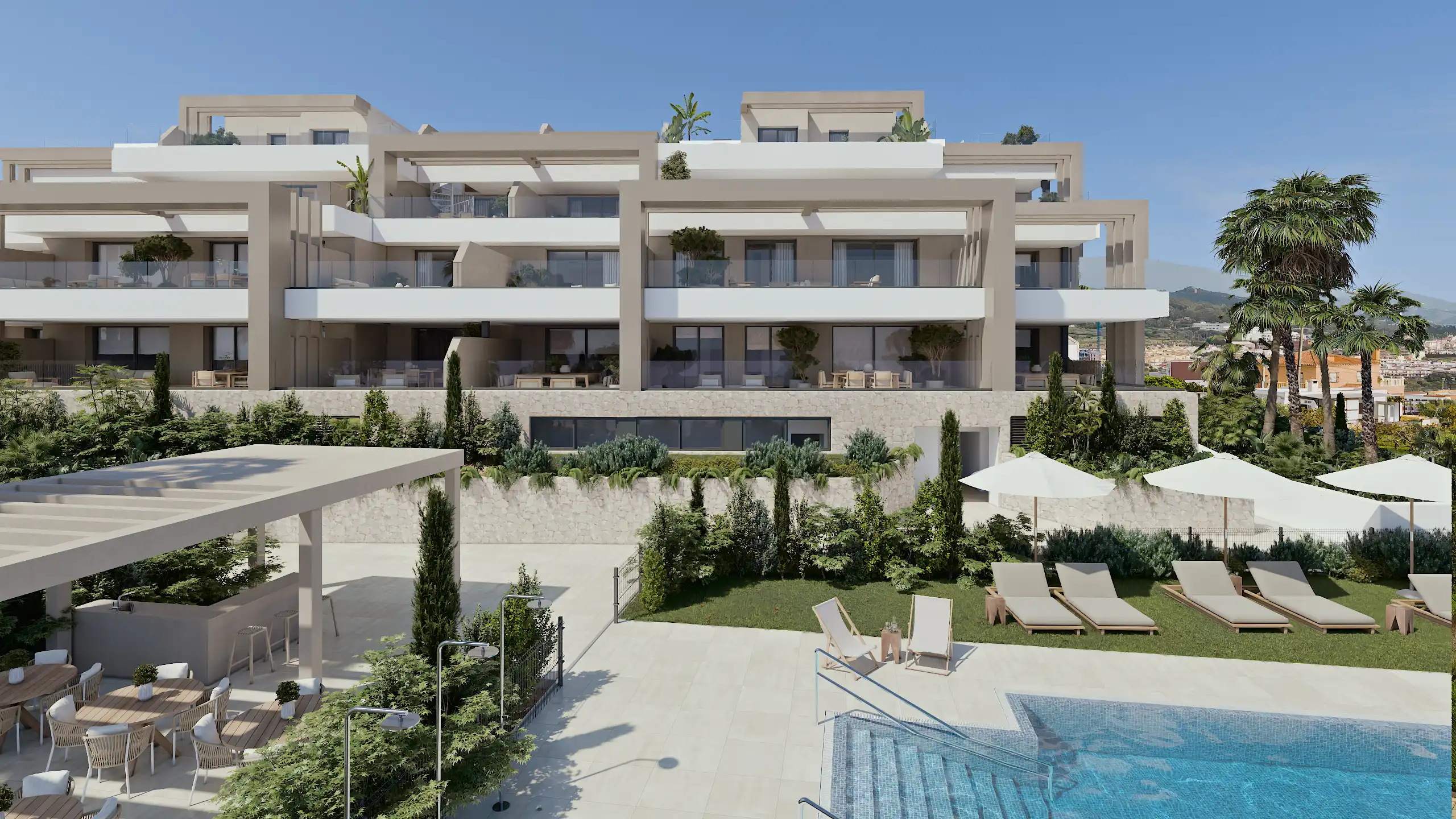 Cascada Homes - Costa del Sol - Las Mesas Infinity Homes - Estepona - Swimming Pool and common areas
