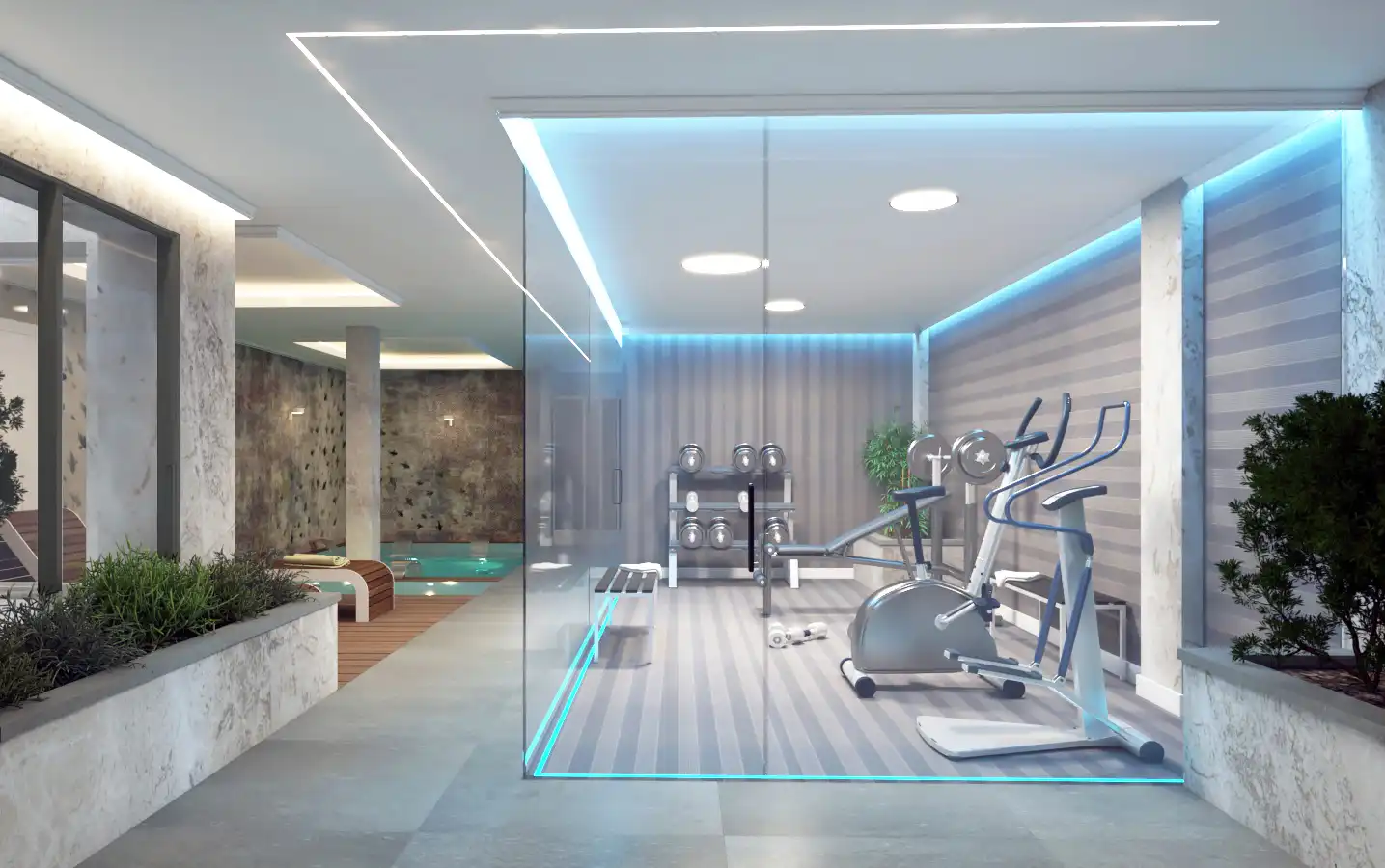 Cascada Homes - Costa del Sol - Villas Bellagio - Benalmadena - Gym