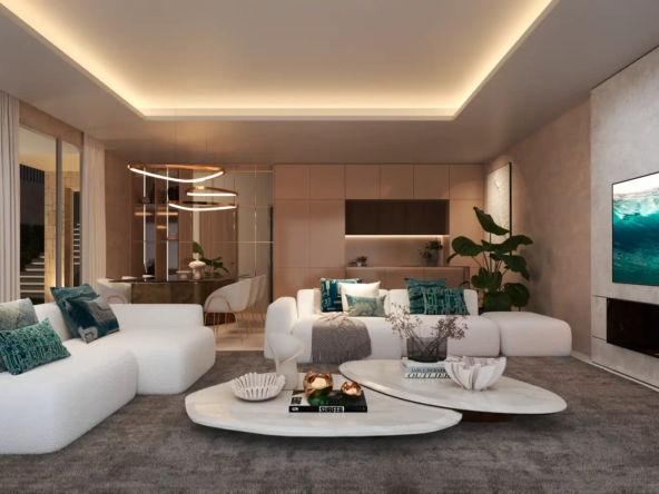 Cascada Homes - Costa del Sol - Wave View Villas - Frontline Beach - La Cala de Mijas - Living Room by Night