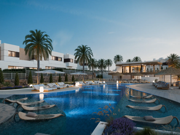 Cascada Homes - Savia - Mijas - Costa del Sol - Swimming pool by night