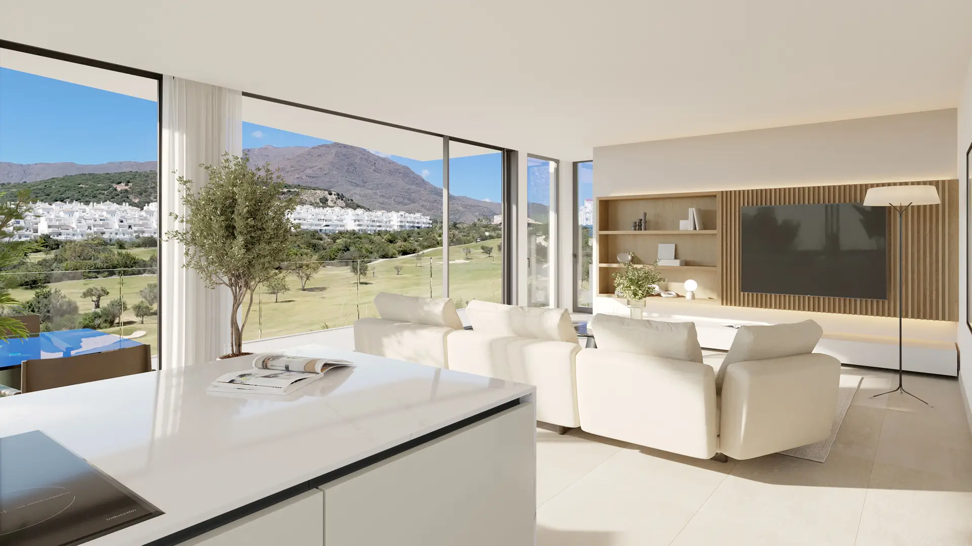 Cascada-Homes-Estepona-Vivace-Villas-Kitchen-and-Living-Room